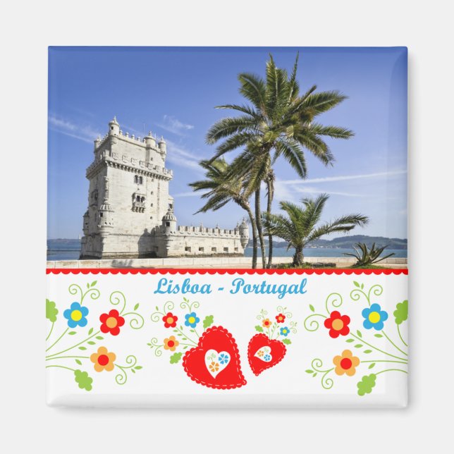 Portugal in photos - Belém Tower, Lisbon Magnet (Front)
