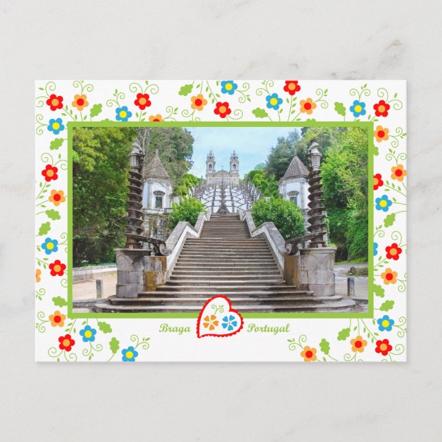 Portugal in photos - Bom Jesus, Braga Postcard (Front)