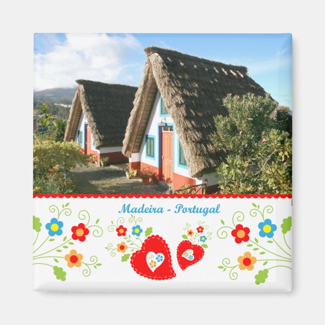 Portugal in photos - Madeira island typical house Magnet (Front)