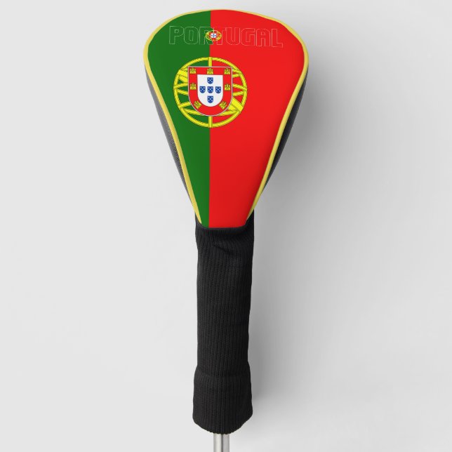 Portugal Inscription Flag Red Green Coat of Arms G Golf Head Cover (Front)