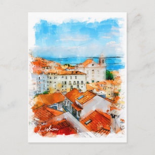 Portugal, Lisbon, City View Postcard