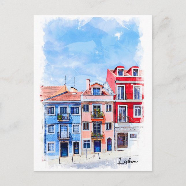 Portugal, Lisbon, Neighbourhood Postcard (Front)