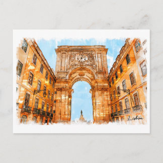 Portugal, Lisbon, Rua Augusta arch Postcard
