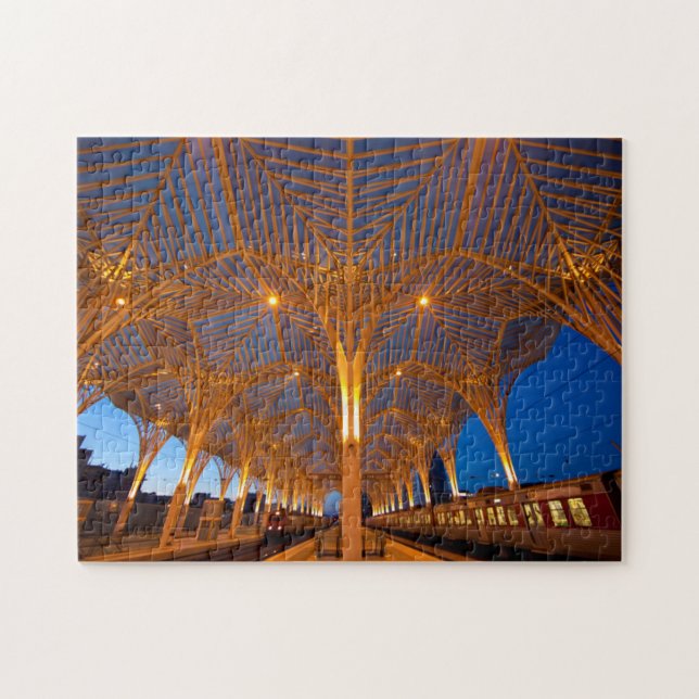 Portugal, Lisbon. View Of Modern Station Jigsaw Puzzle (Horizontal)