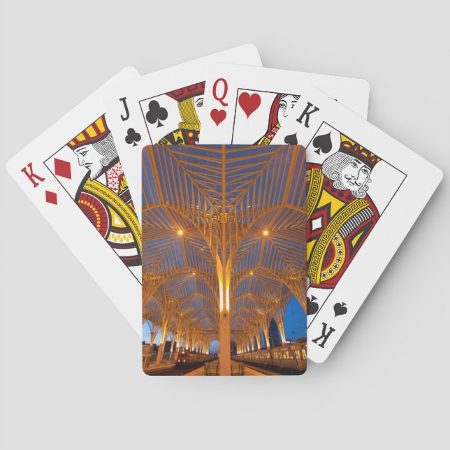 Portugal, Lisbon. View Of Modern Station Playing Cards (Back)
