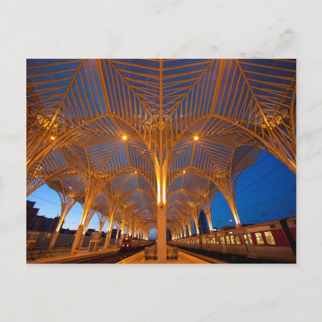 Portugal, Lisbon. View Of Modern Station Postcard (Front)