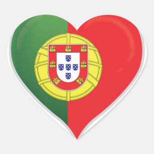 Portugal love flag pride heart sticker