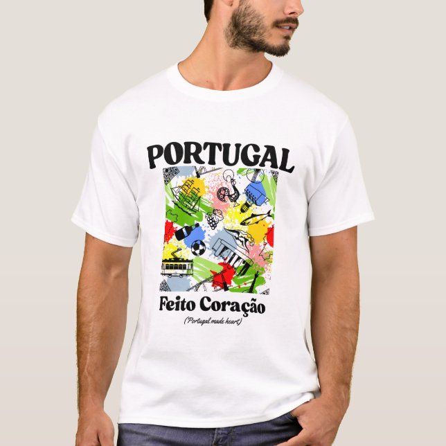Portugal made heart T-Shirt (Front)