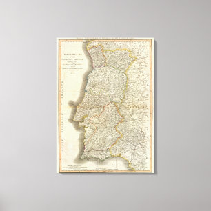 Portugal Map Canvas Print