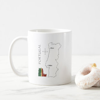 Portugal Map Coffee Mug - Modern Travel Design