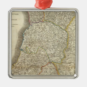 Portugal Map Metal Tree Decoration