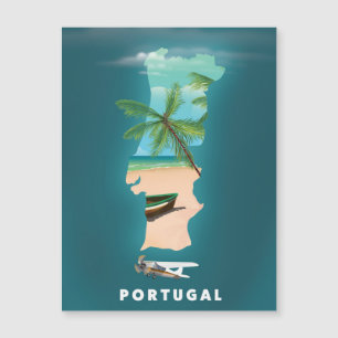Portugal Map travel poster print.