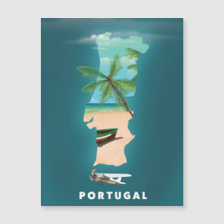 Portugal Map travel poster print.