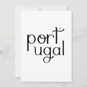Portugal - minimalistic typography card
