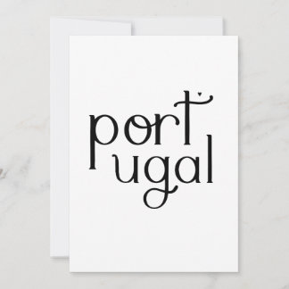 Portugal - minimalistic typography card