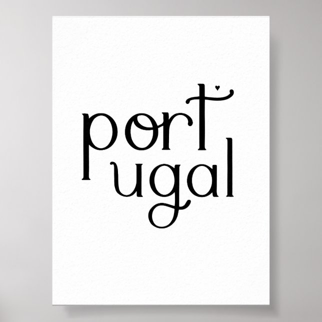 Portugal - minimalistic typography poster (Front)