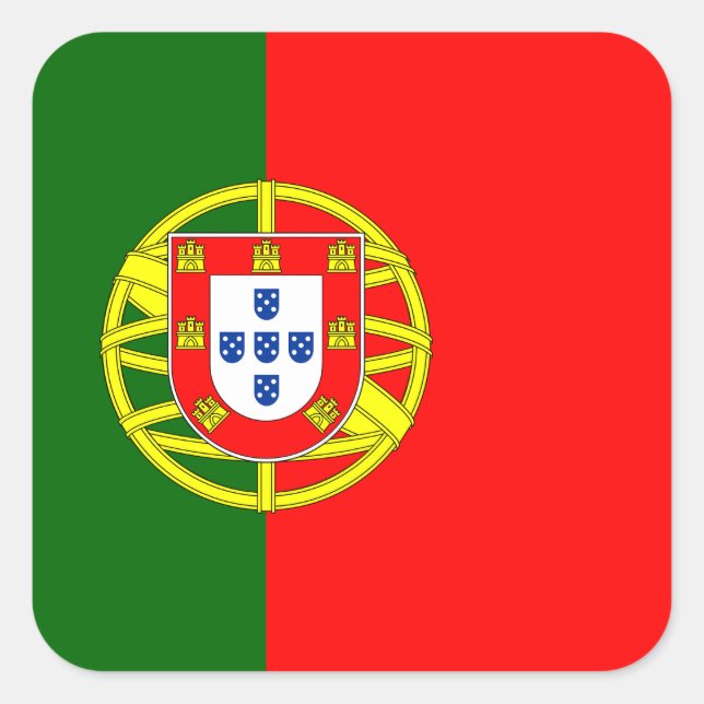 Portugal National World Flag Square Sticker (Front)