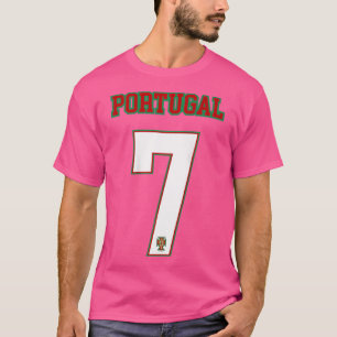 Portugal Number 7 (Back) Soccer Team Sports Flag T-Shirt