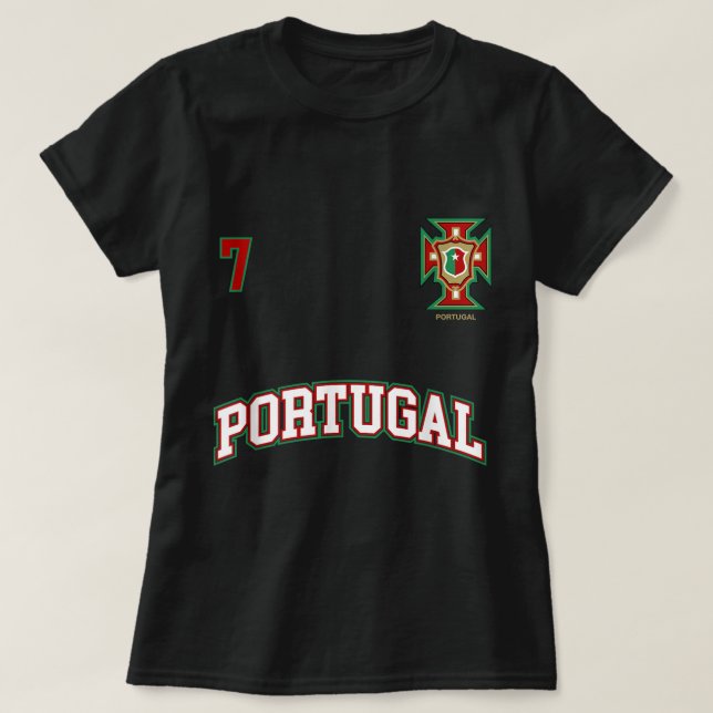 Portugal  Number 7 Soccer Team Sports Portuguese F T-Shirt (Design Front)