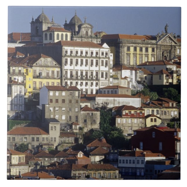 Portugal, Oporto (Porto). Historic houses and Tile (Front)