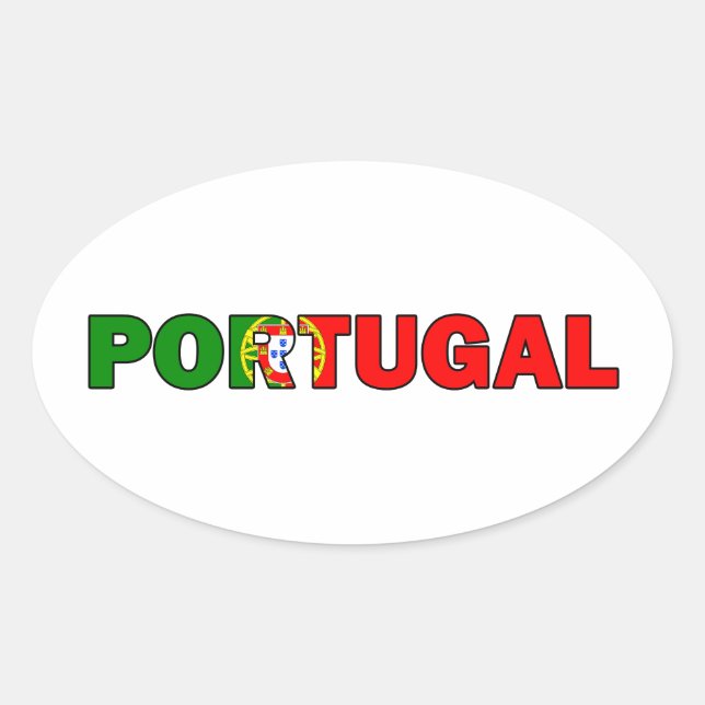 Portugal Oval Sticker (Front)