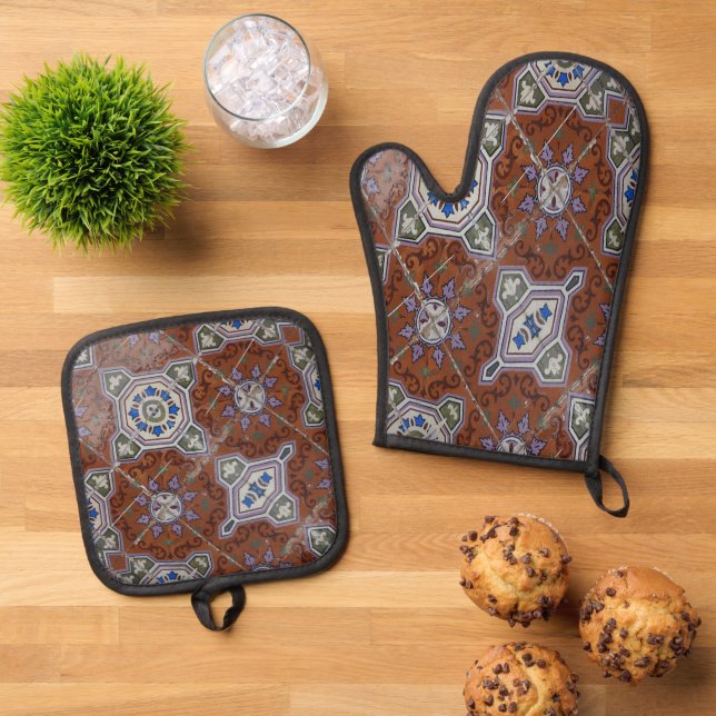 Portugal Oven Mitt & Pot Holder Set (Top Down)