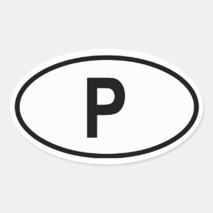 Portugal "P" Oval Sticker