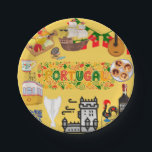 Portugal  paper plate<br><div class="desc">From tiles to salt fish,  brighten up your day with symbols of beautiful Portugal.</div>