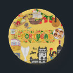 Portugal  paper plate<br><div class="desc">From tiles to salt fish,  brighten up your day with symbols of beautiful Portugal.</div>