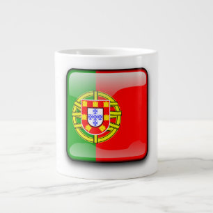 Portugal polished flag large coffee mug