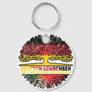 Portugal Portugiesisch Deutsch Deutschland Baum Key Ring
