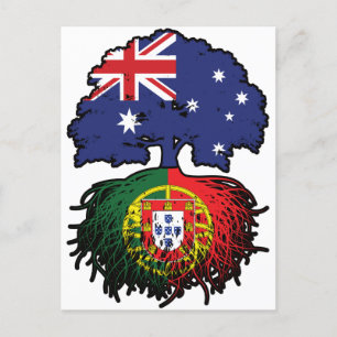 Portugal Portuguese Australian Australia Tree Root Postcard