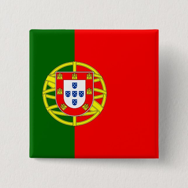 Portugal (Portuguese) Flag 15 Cm Square Badge (Front)