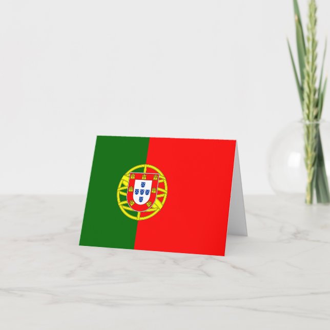 Portugal (Portuguese) Flag Card (Front)
