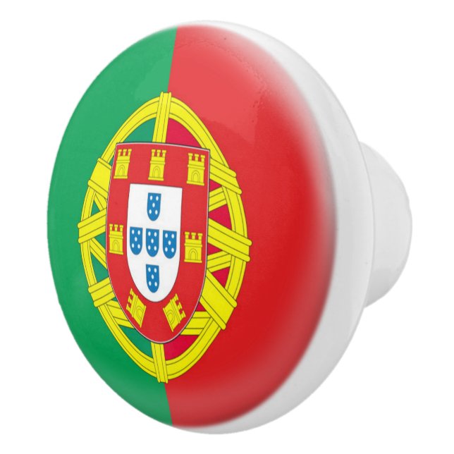 Portugal Portuguese Flag Ceramic Knob (Right)