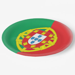 Portugal Portuguese Flag Paper Plate