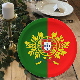 Portugal, Portuguese Flag party, birthday /sport Paper Plate