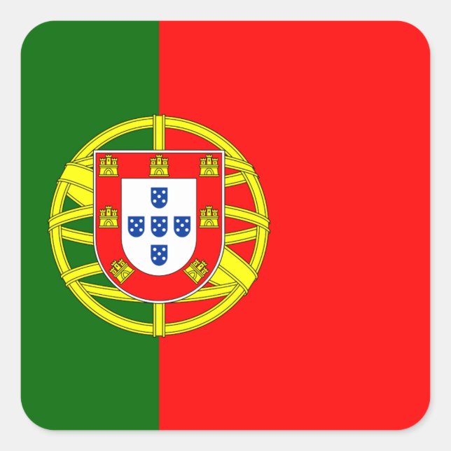 Portugal (Portuguese) Flag Square Sticker (Front)
