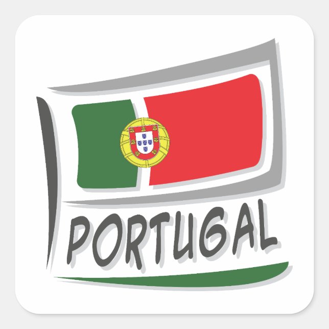 Portugal  Pride X Flag Square Sticker (Front)