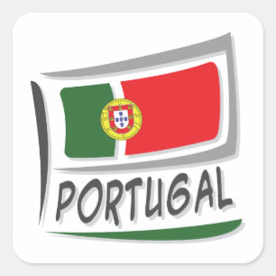 Portugal Pride X Flag Square Sticker