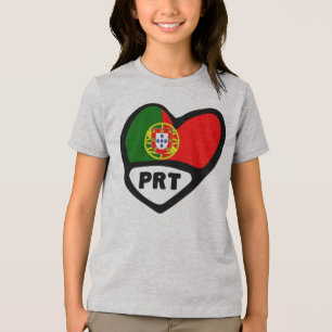 Portugal PRT Heart Flag Tri-Blend Shirt