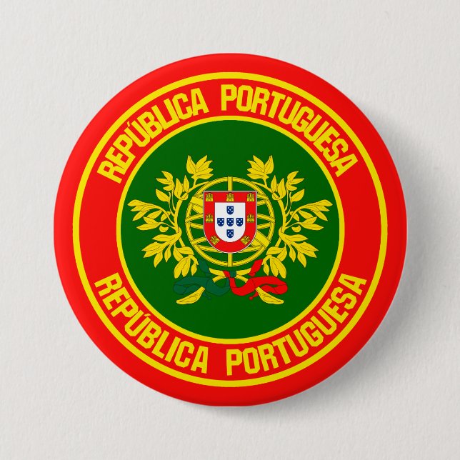 Portugal Round Emblem 7.5 Cm Round Badge (Front)