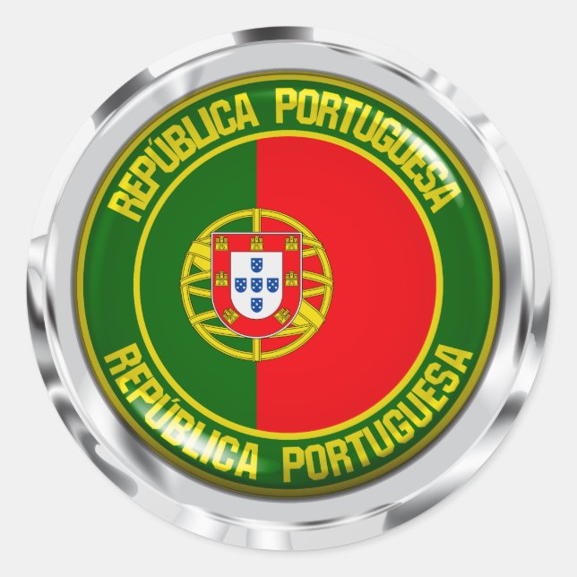 Portugal Round Emblem Classic Round Sticker (Front)