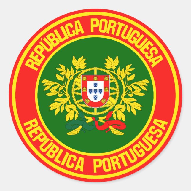 Portugal Round Emblem Classic Round Sticker (Front)
