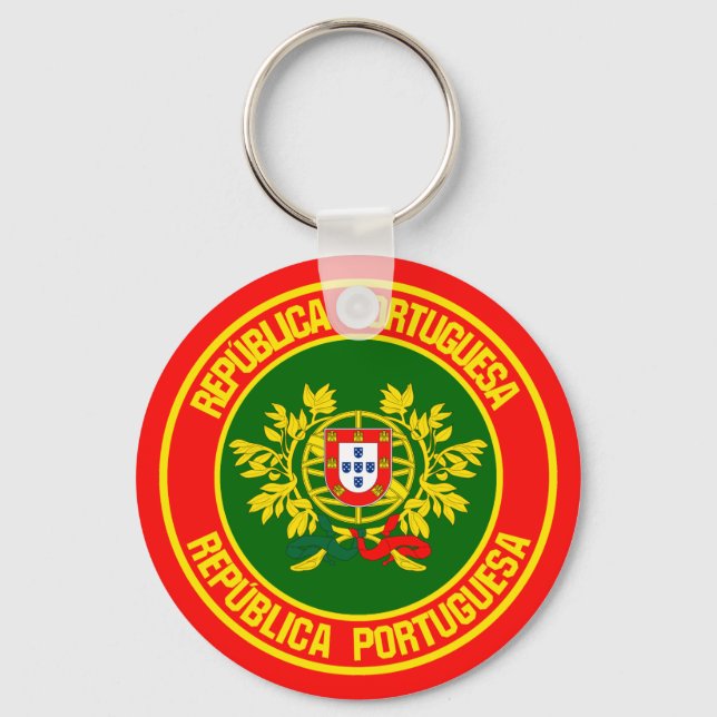 Portugal Round Emblem Key Ring (Front)