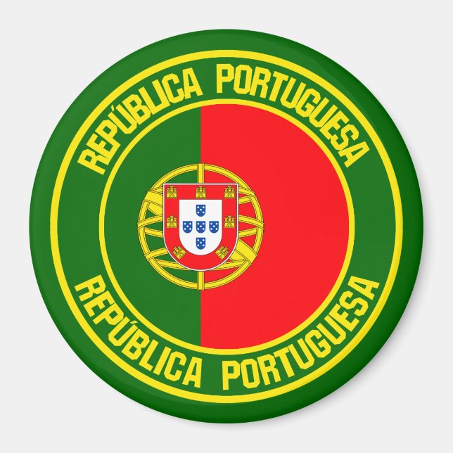 Portugal Round Emblem Magnet (Front)