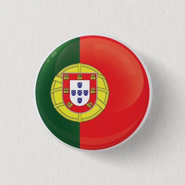 Portugal  Round Icon Flag 3 Cm Round Badge (Front)