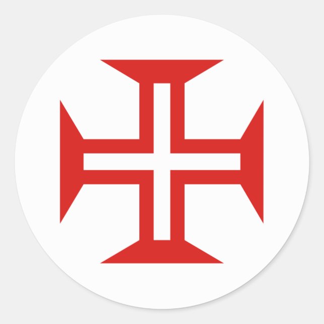 Portugal roundel country flag symbol army military classic round sticker (Front)