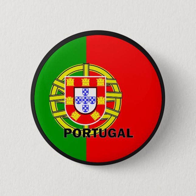 Portugal Roundel quality Flag 6 Cm Round Badge (Front)