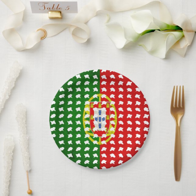 PORTUGAL SAMER BRASIL PAPER PLATE (Wedding)